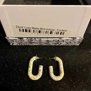 Sassy Jones Zaria Matte Mini Hoops- Funfetti